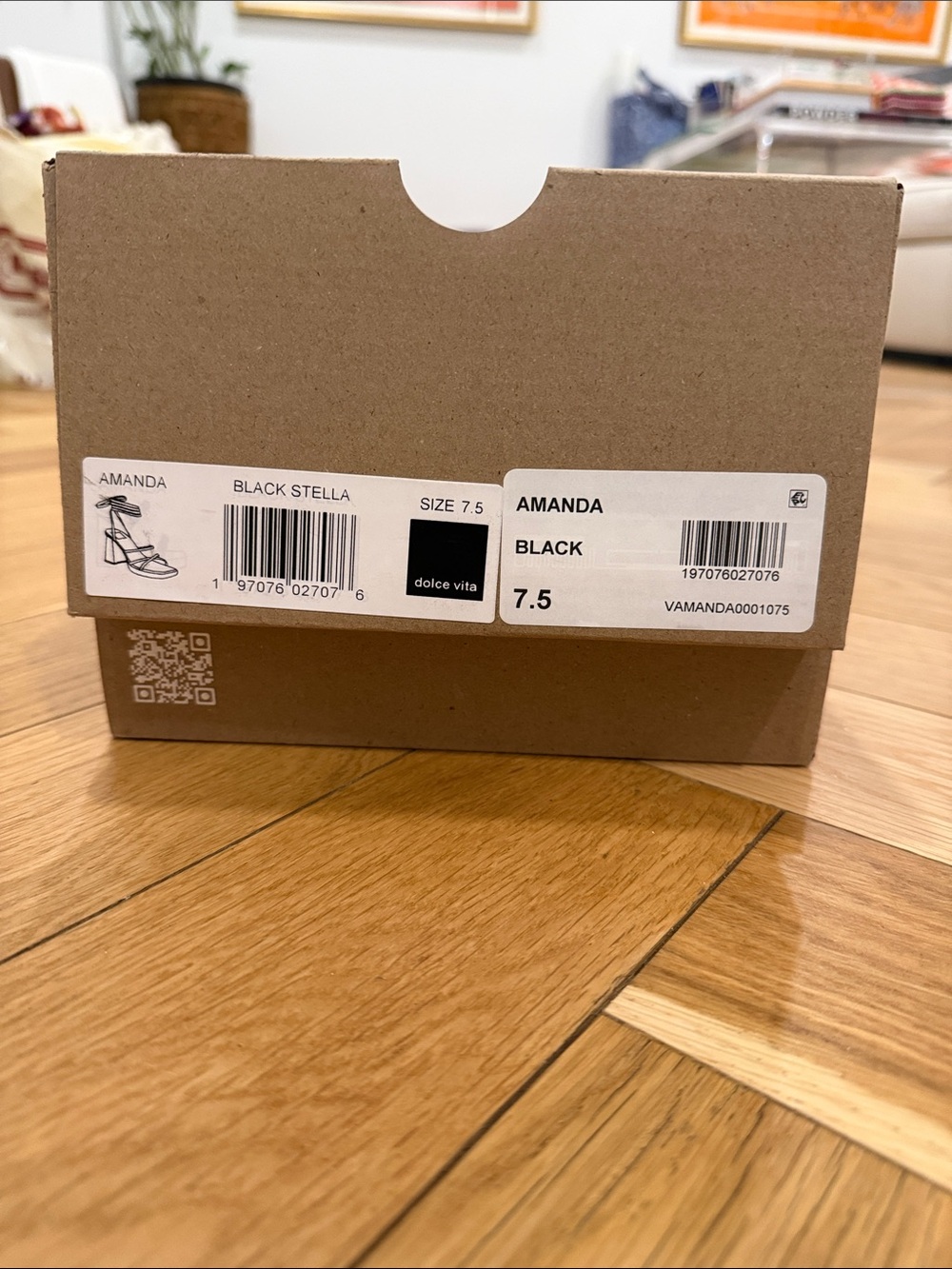 Dolce Vita Amanda Black Heeled Sandals - Size 7.5